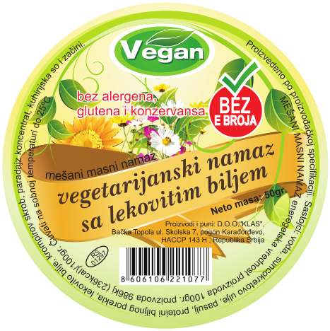 VEGETARIJANSKI NAMAZ SA LEKOVITIM BILJEM 50g