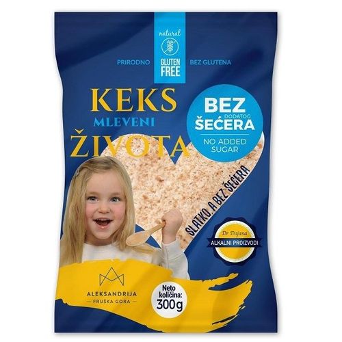 MLEVENI KEKS BEZ GLUTENA I BEZ ŠEĆERA 300g