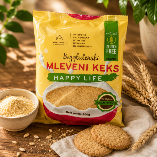 BEZGLUTENSKI MLEVENI KEKS HAPPY LIFE 300g