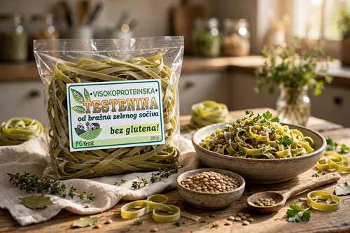 TESTENINA OD BRASNA ZELENOG SOCIVA SIROKI REZANAC 200g AKCIJA